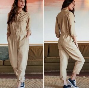 OUTERKNOWN S.E.A. Suit Organic Cotton Linen Long Sleeve Jumpsuit